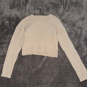 Cream Cable Knit Sweater